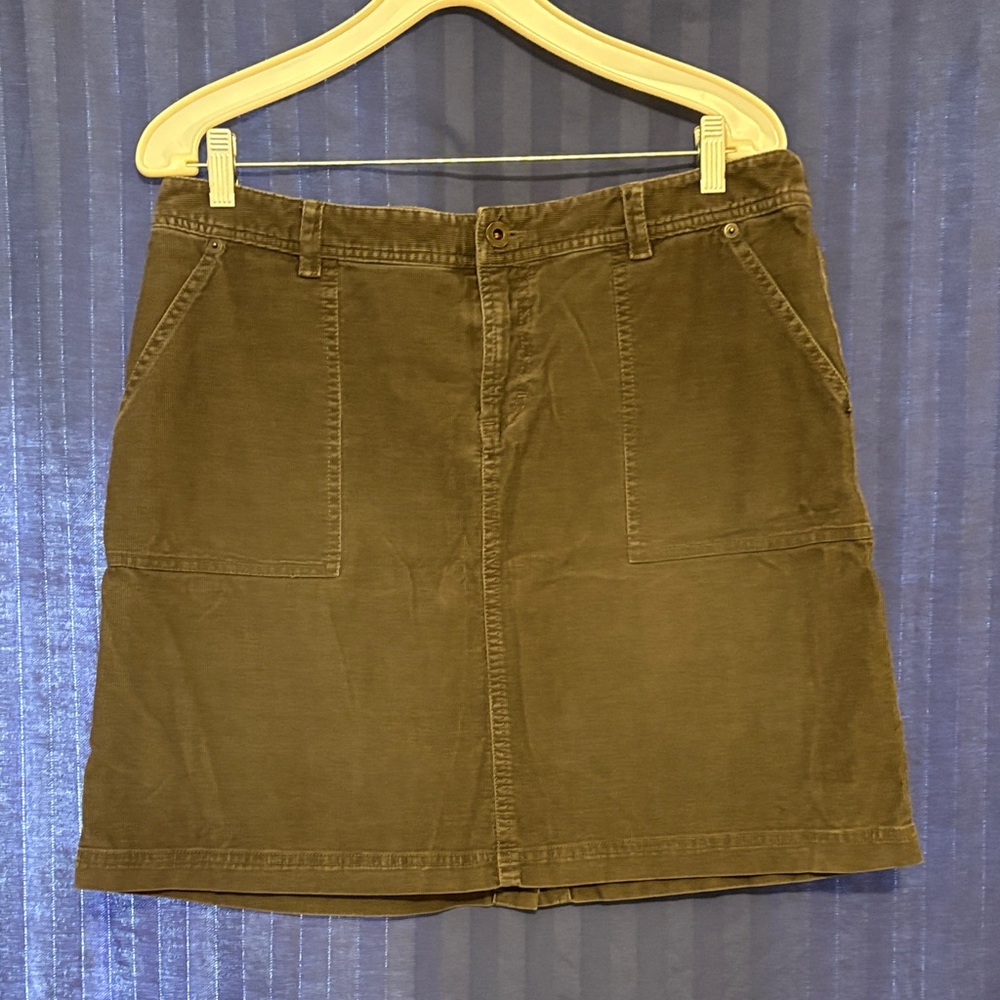 REI Gray Corduroy Skirt